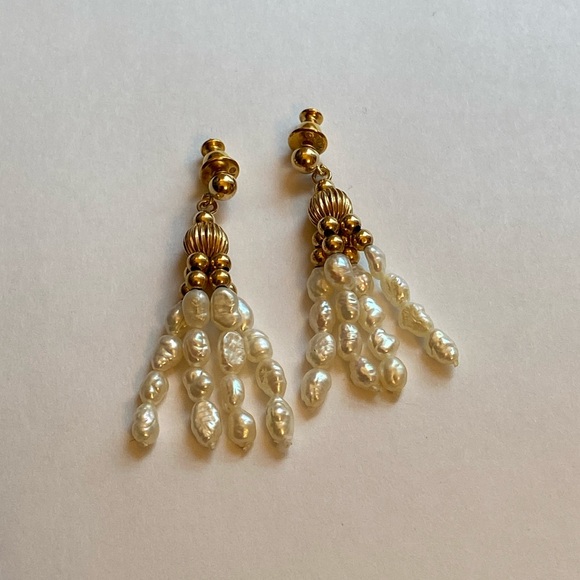 Mikimoto Jewelry - 14K Mikimoto Pearl chandelier earrings